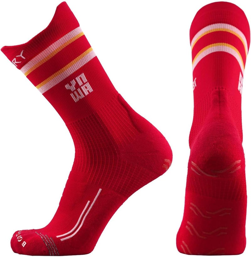 FUNRY Store Club Collection Soccer Grip Socks,Non-Slip Soccer Socks,Comfy Secure Fit For Football Running & Basketball(sizes:7-11) - Image 1